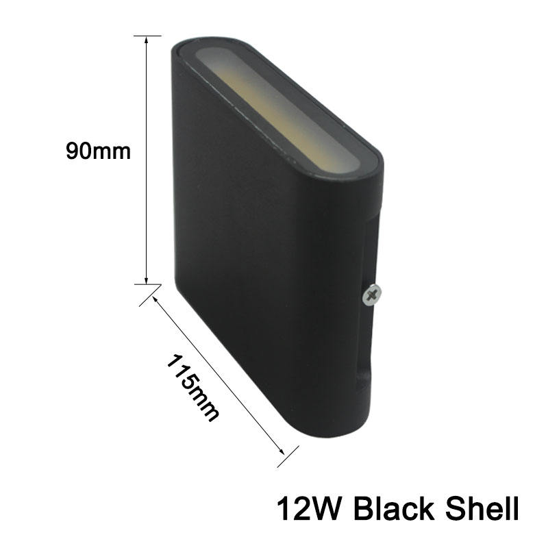 12W IP65 Außenbeleuchtung Moderne Wandleuchte Innen Wasserdichte LED Wandleuchte Wohnzimmer Licht quadratische LED-Wandleuchte