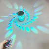 3W RGB-Blumen-LED-Wandleuchte, Wandmontage, ferngesteuertes Nachtlicht, Spiralloch-LED, schöne dekorative Wandleuchte 