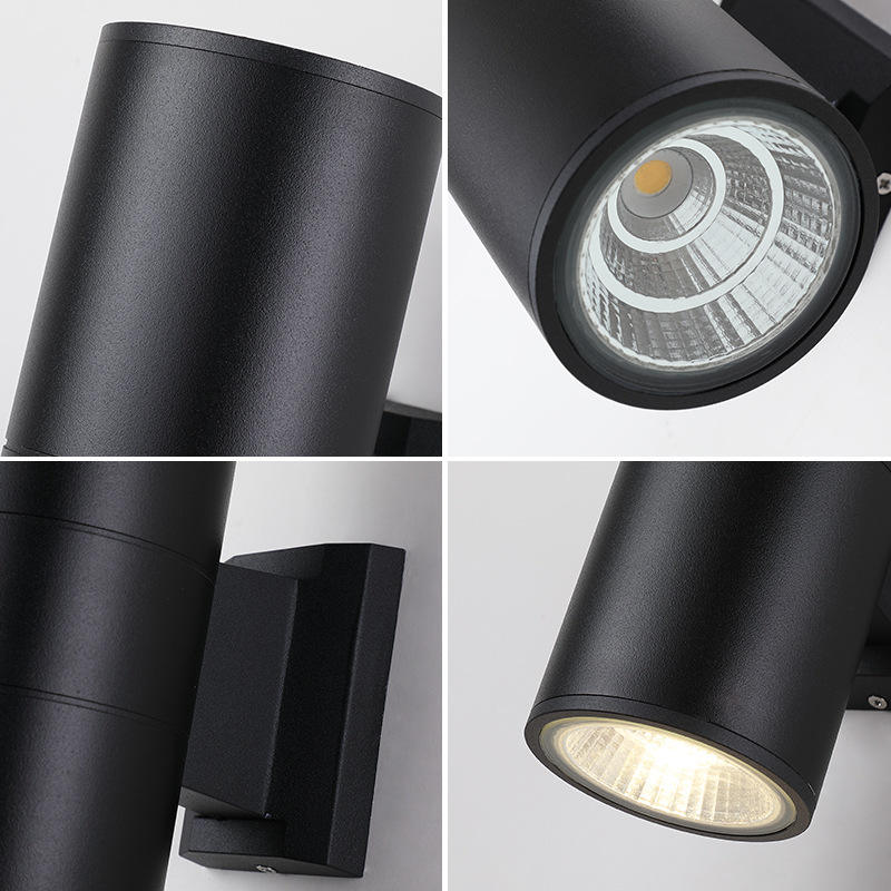 6W 12W COB Up Down Dual-Head Outdoor Led Wand Licht Wand Lampe Zylinder Indoor Balkon Leuchte wasserdicht IP65 Veranda Lampe