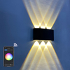 RGBW APP-Steuerung Smart Light Bogenförmige Outdoor-wasserdichte Auf- und Ab-LED-Smart-Wandleuchte Aluminium Moderne Wandleuchte Beleuchtung Wandleuchte