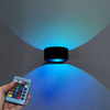 5-W-Kreis-Wandleuchte RGB mit Controller für Innendekoration, erhellende Lichter, schwarz/weiße LED-Wandleuchte, Auf- und Ablicht