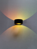 5-W-Kreis-Wandleuchte RGB mit Controller für Innendekoration, erhellende Lichter, schwarz/weiße LED-Wandleuchte, Auf- und Ablicht