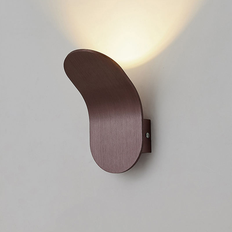 5 W LED-Innenwandleuchte, hochwertiges Nachtlicht, braun, schwarz, weiß, grau, Muschelgehäuse, moderne LED-Wandleuchte