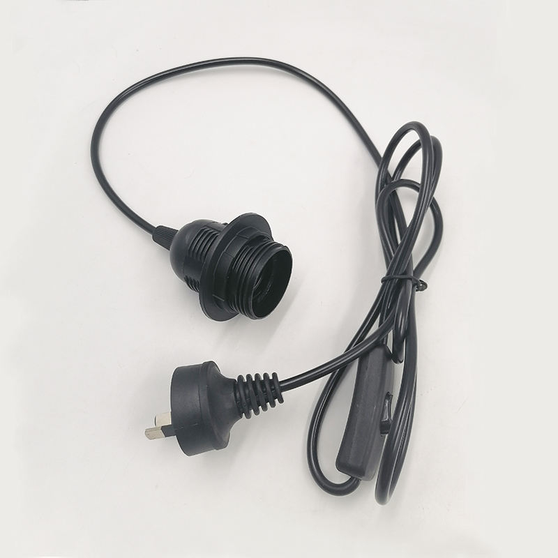 Lampenfassung, Kabel, E27-Sockel, Lampenfassung, Pendelleuchte, Stoff, Metall, maßgeschneidert, PVC-Schalter-Stil, Kabelstecker, Kunststoff-Dimmerschraube 