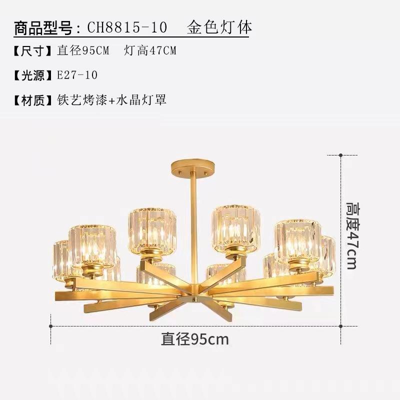 70W moderne Kronleuchter Kristall-Kronleuchter Schlafzimmer Deckenleuchten Schwarze LED-Pendelleuchte Nordic Design Aluminium Moderne leuchtende Lampe Beleuchtung Wohnzimmer Packraum Deckenleuchte
