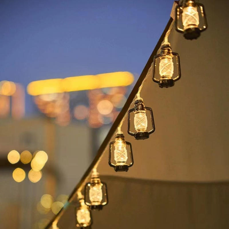 1M 10LED LED Lichterketten Fee Ball Lichter LED Outdoor Camping Kette Festival Urlaub Outdoor Decor Batterie Lampe Weihnachten