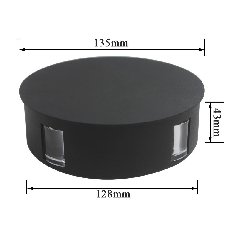 6W LED-Innenwandleuchte, kreisförmige Wandleuchte, vierseitig leuchtende Fernbedienung, Wandleuchte, Wandleuchte, Dekorationslicht, warmweißes/kaltweißes Licht, Schlafzimmer, Wohnzimmer 