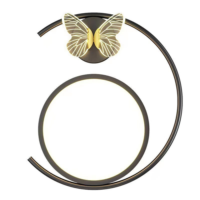Wandlampe im nordischen Stil, Schmetterlings-Hängelampe, Schmetterlings-Wandleuchte, LED, moderne Schmetterlings-Wandlampe, Dekor, Nachttischlampen für Zuhause, Wohnzimmer, nordische Innenbeleuchtung