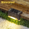 Solar-Stufenlampe, LED-Solar-Außenleuchte, LED-Wandfliesenleuchte, moderne, wasserdichte, ausgefallene Fußlampe für den Außenbereich, Einbau-LED-Stufenlichter, Treppenlicht
