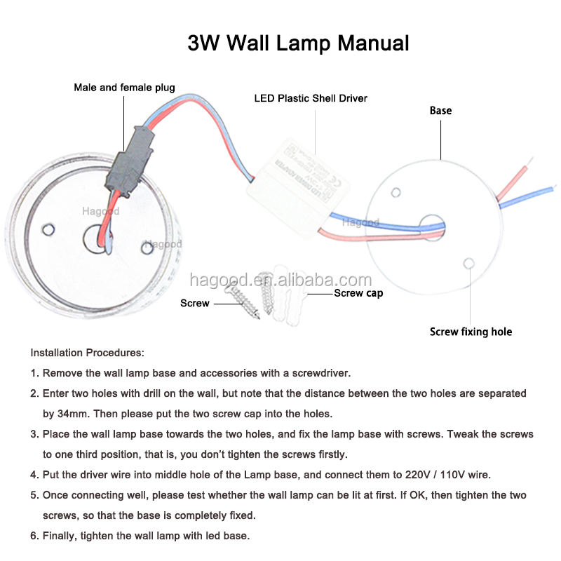 Meistverkaufte 3W AC85~265V Aluminium Wandleuchte Innendekoration Lampe RGB Wandleuchte mit Controller