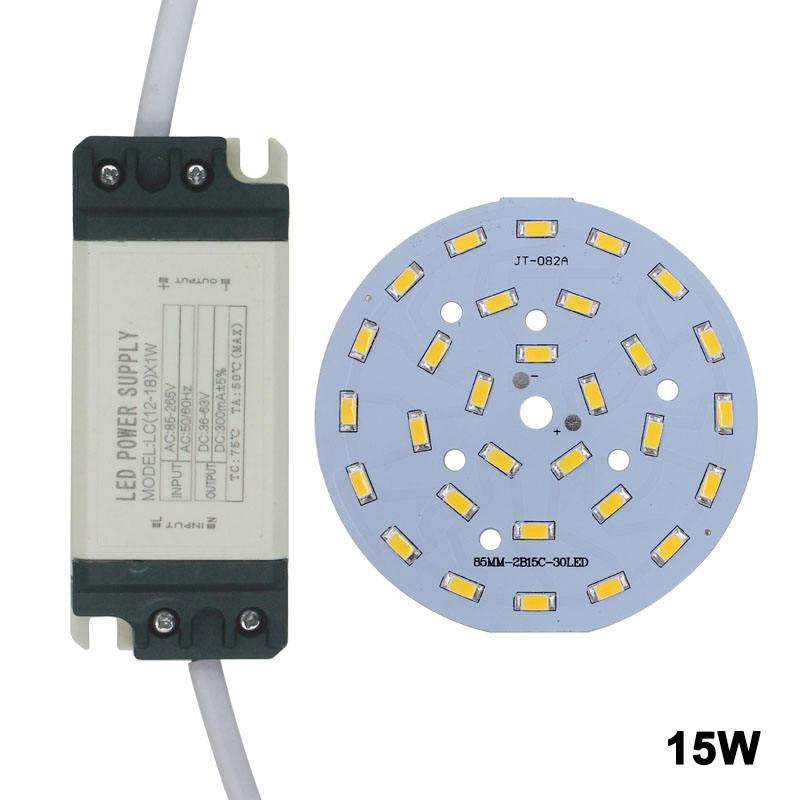 7W SMD5730 Leuchtdiodenchip + Kunststoffgehäuse LED-Treiber-Netzteil für LED-Deckenleuchte