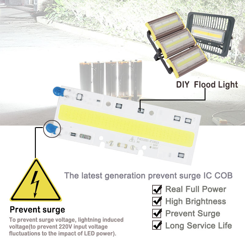 LED COB Licht Chip 30W 50W 70W 100W 150W LED Birne Chip 220V Eingang Smart IC LED Treiber für DIY LED Flutlicht