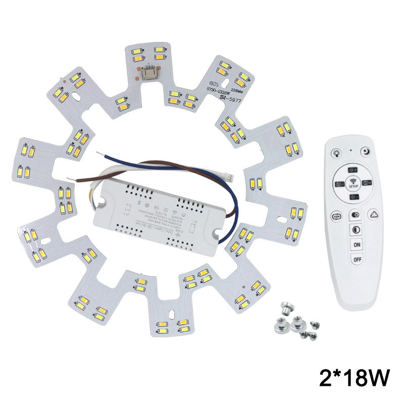 Smart 2.4G Deckenleuchter LED 5730 SMD Chip Ersatzlichtquelle Oberfläche mit Fernbedienung für Wohnzimmer Küche