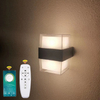 10*2W Leuchten Wandmontierte 2,4G LED Wandleuchte Drei Farbtemperatur mit Fernbedienung Acryl Wasserdichte Wandleuchte