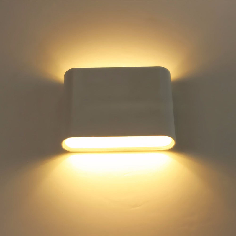 Gut gestaltete Wandleuchte, quadratisch, 6 W, nach oben und unten, LED-Außenleuchte mit wasserfester Beleuchtung zum Fabrik-Großhandelspreis