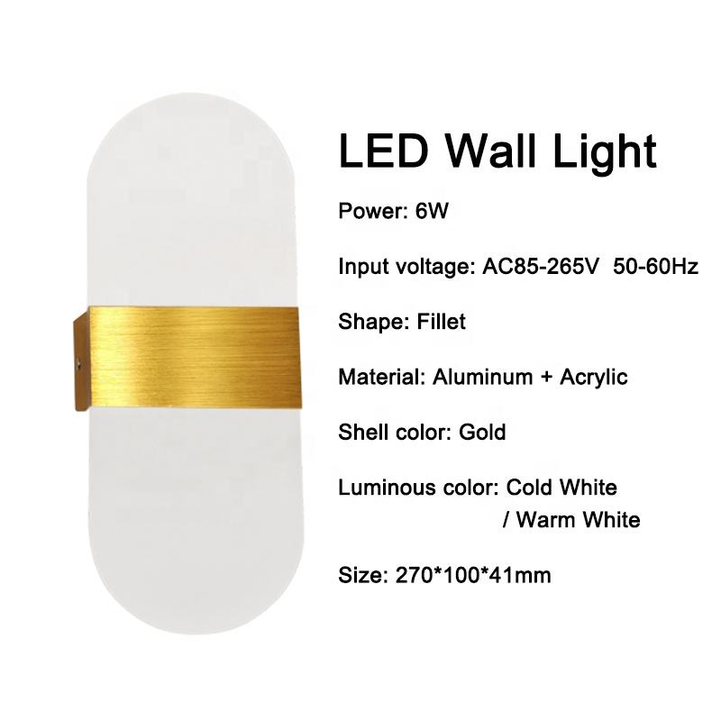 6W Moderne Einfachheit 6W LED Aluminium Beleuchtung Wandleuchte Für Indoor Bar Hotel Korridor Wohnkultur LED Wand Lampe