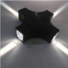 Neue LED-Außenwandleuchte, 12 W, Kreuzstern, 4 Seiten, Beleuchtung, wasserdicht, IP65, für Gartendekoration