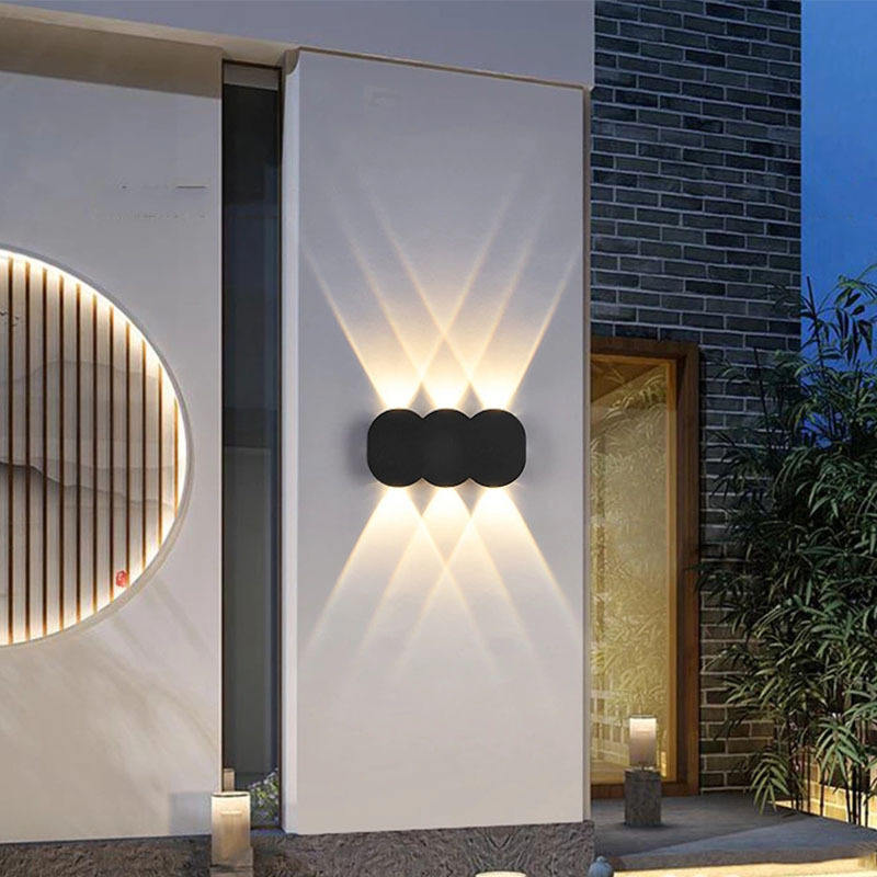 4W 6W 8W Schwarz 001 Wasserdichte Wandleuchte Beliebtes Design Up And Down Wandleuchte Hotellampe LED Wandleuchten