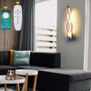 21 W LED-Wandleuchte, 2,4 G, stufenlos dimmbare Wandleuchten mit Fernbedienung, Treppen, Korridor, lang, warmweiß, drei Farbtemperaturen