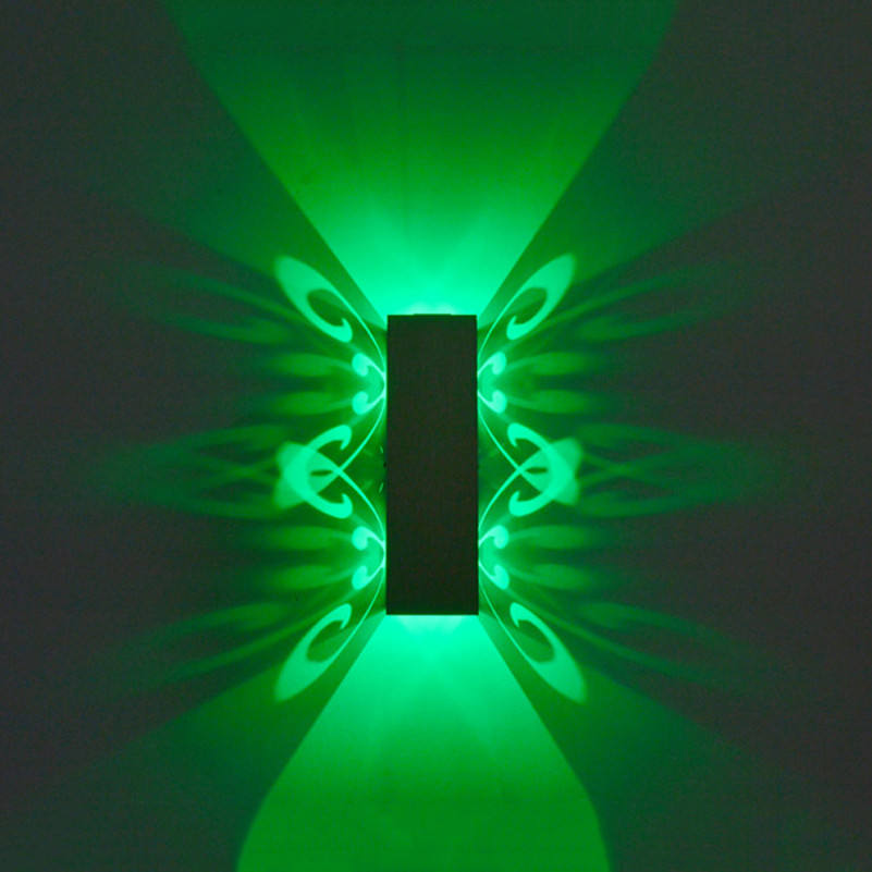 Hochwertige Aluminiumlampe 6W Wandleuchte für den Innenbereich 2W Schmetterling