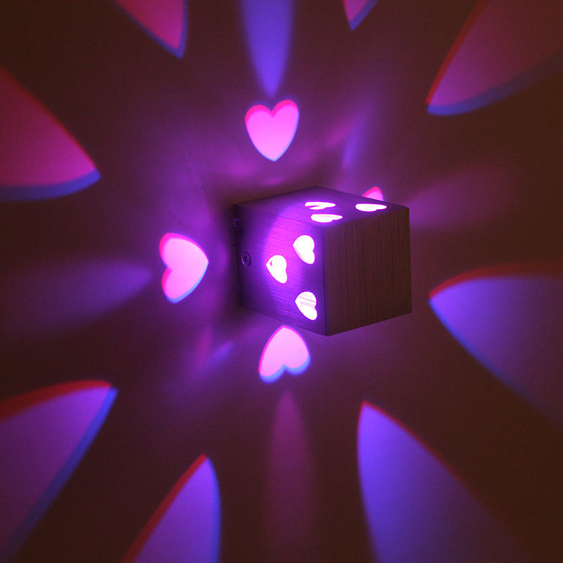 3W LED Love heart 3W RGB Fernbedienung Wandleuchte für Zuhause Schlafzimmer Treppe Foyer Dekoration Decorateur Beauty Room