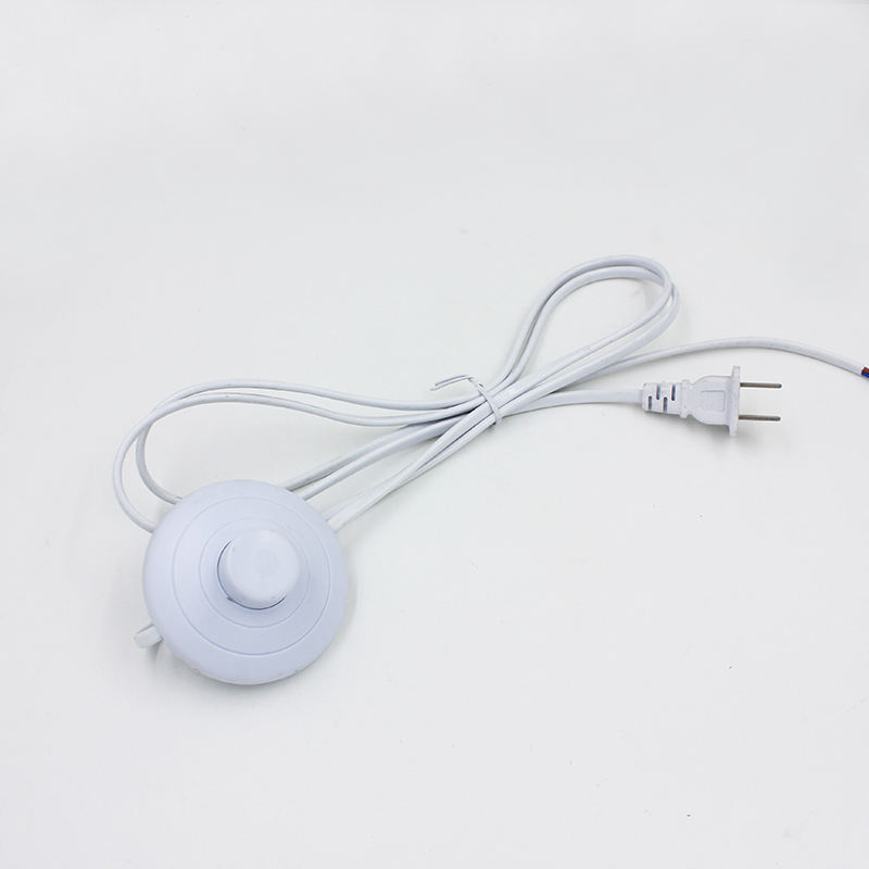 Netzkabel, 1,8 m, Ein-/Aus-Netzkabel für LED-Lampe mit 317-Tastenschalter, EU/US-Stecker, Lichtschaltung, weiße oder schwarze Kabelverlängerung