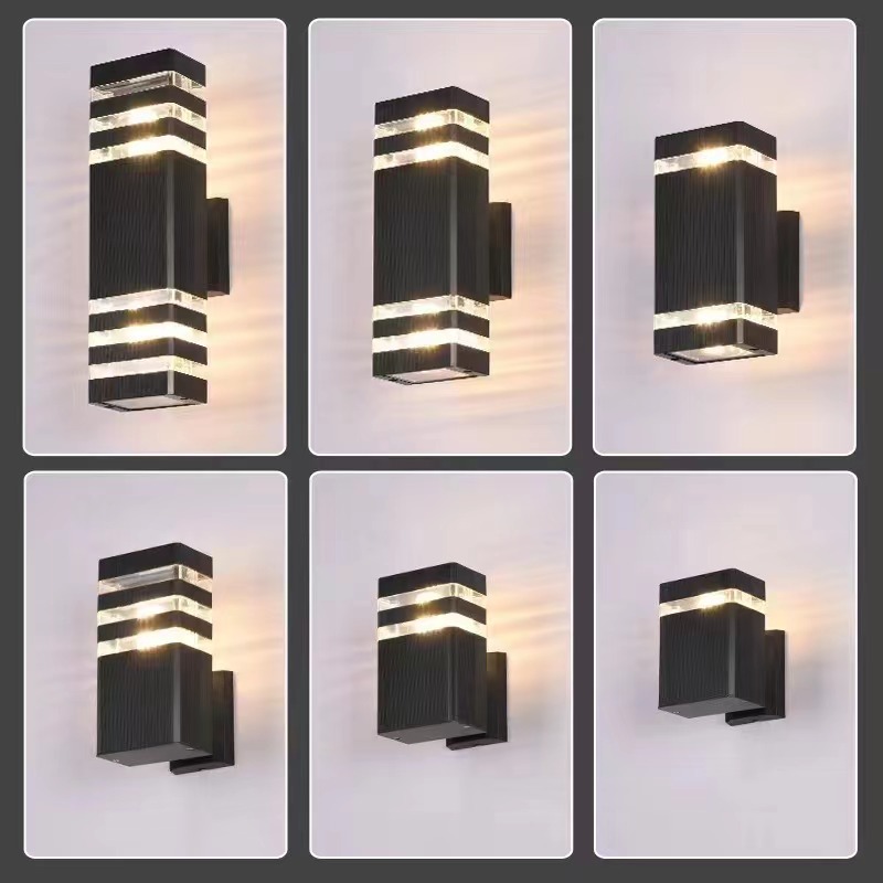 LED-Wandlampen, schwarze Wandlampen. Zylindrische Wandlampen müssen mit GU10-Glühbirnen nach oben und unten installiert werden 