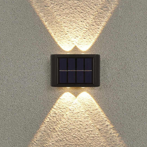LED-Garten-Solarleuchte, Aluminiumleuchte mit Bewegungssensor, LED-Solar-Außenleuchte