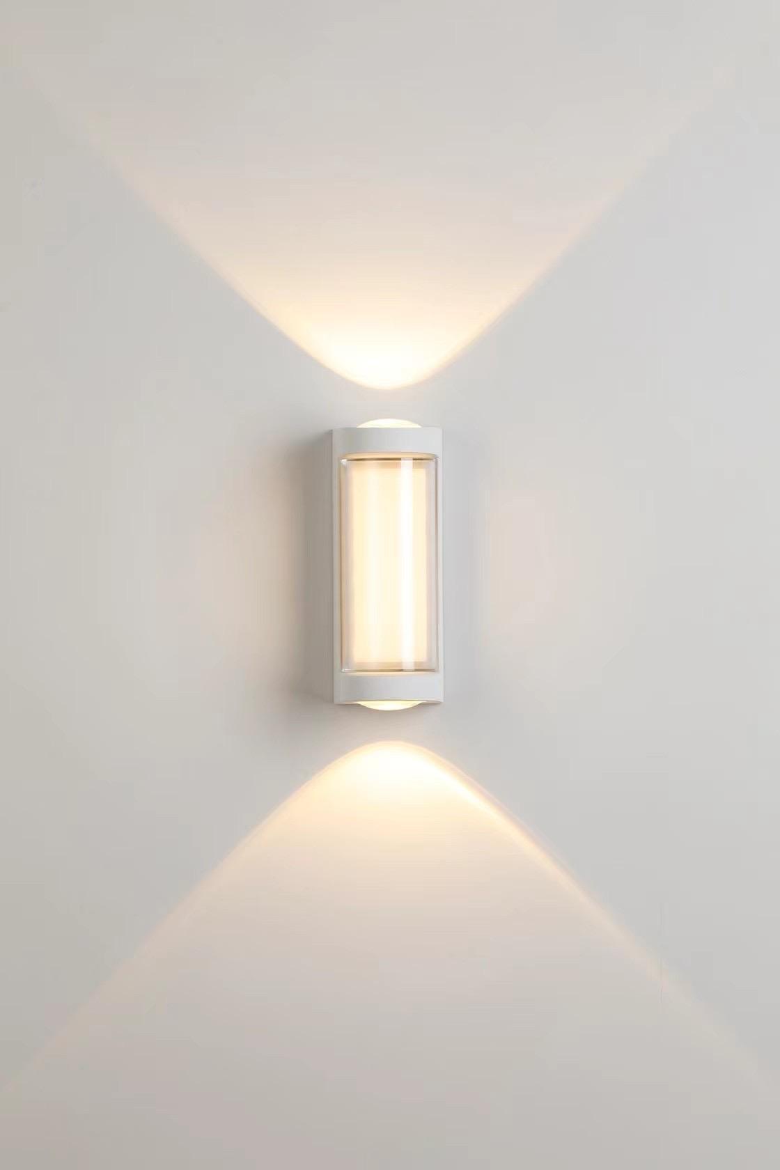 Wasserdichte LED-Wandleuchte, dekorative Gartenleuchten, Aluminium, nach oben und unten gerichtete Außenwandleuchte, LED-Wandleuchte montiert