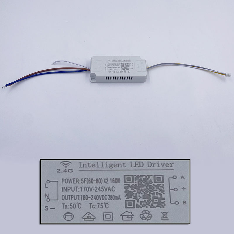 2 Wege 48–160 W 2,4 g LED-Treiber, Lampentreiber, drei Farbtemperatur-Antrieb, LED-Beleuchtungstransformatoren, hochwertiger, sicherer 2,4 G-Treiber, Netzteil, LED-Adapter, Treiber