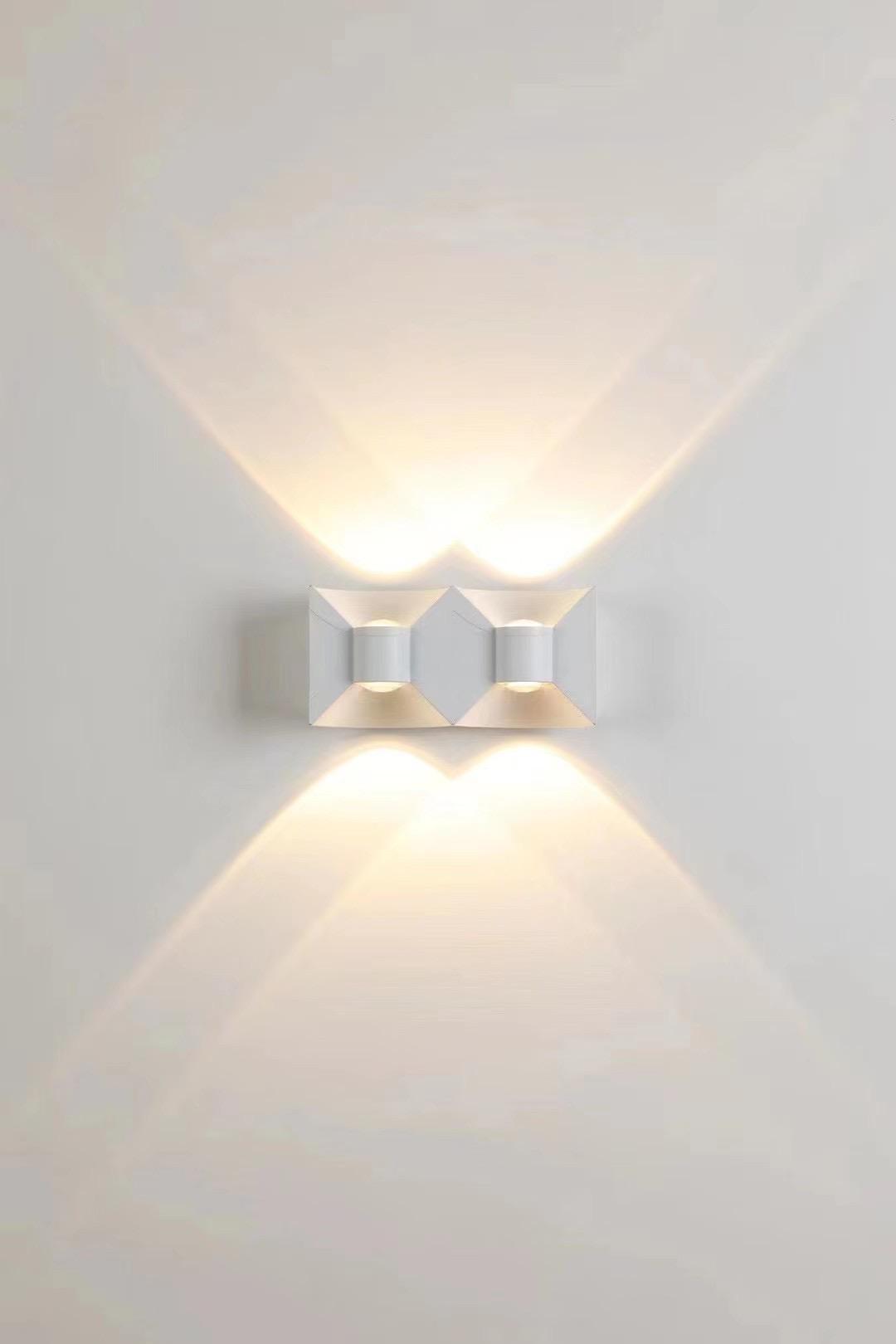 Dekorieren Sie moderne, zeitgenössische Garten-Aluminium-Außenwandleuchten mit LED-Wandleuchten, GU10, 360 Grad
