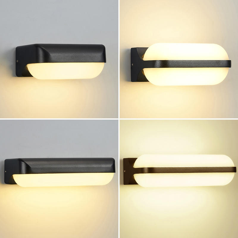 Moderne, minimalistische LED-Wandleuchte aus Acryl, wasserdicht, IP65, für drinnen und draußen, für AC85-265V, Gartenbeleuchtung, Balkonleuchten
