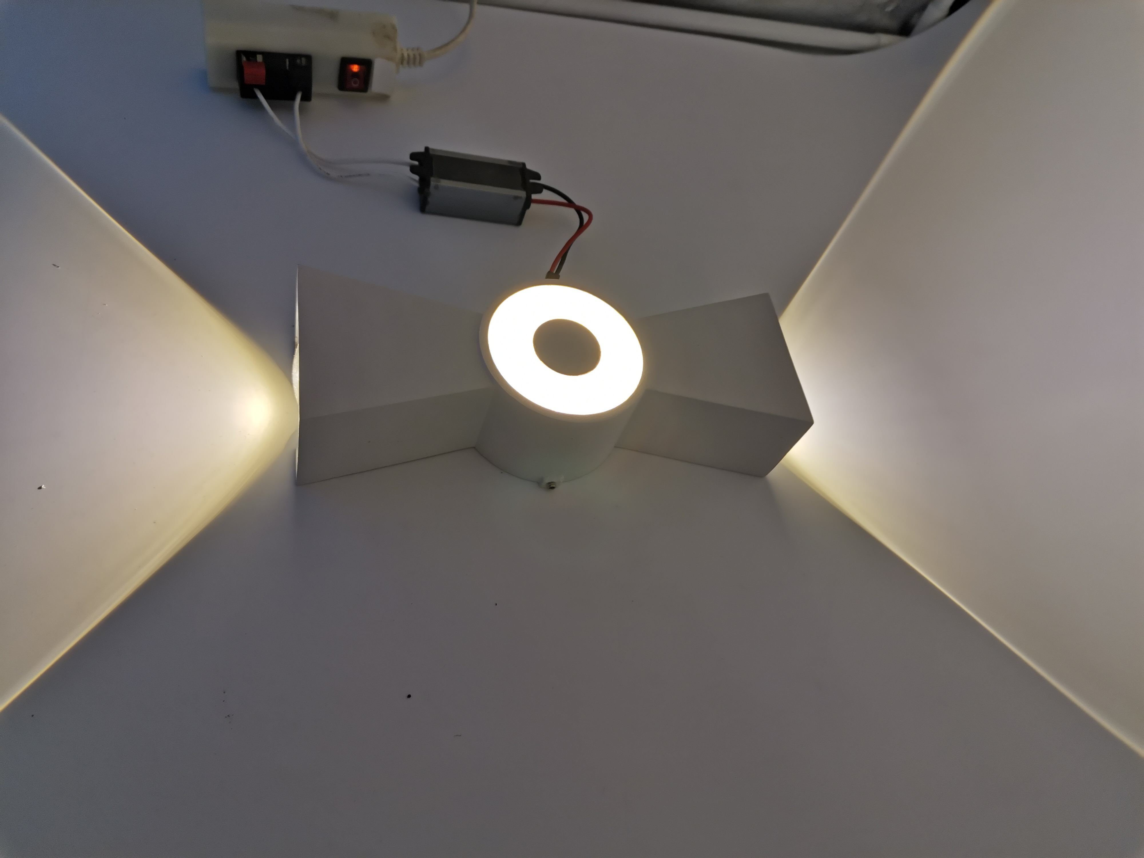 6W Outdoor Wasserdichte Wandleuchte in chinesischer Knotenform, COB-Chip, Auf- und Ab-Wandleuchte, Aluminium, IP65, Wandleuchte, quadratisch, Veranda, Garten