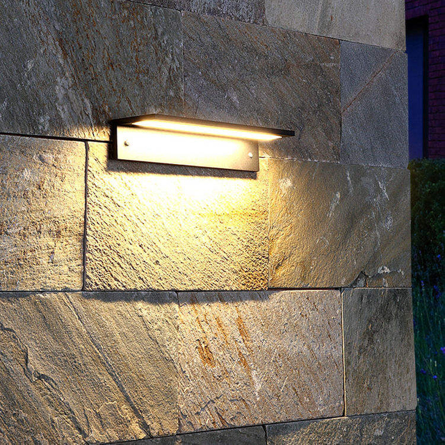 Outdoor Wandleuchte Wasserdichte LED Lange Moderne IP65 Licht Tuin Binnenplaats Balkon Blaker Armatuur 110V 220V outdoor wandleuchte