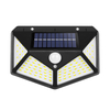 100 LED-Solar-Wandleuchten für den Außenbereich, Solarlampe, PIR-Bewegungsmelder, solarbetriebenes Sonnenlicht, Straßenlaterne für Gartenlicht