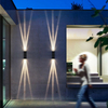6W schwarze Schale dreistrahlige Wandleuchte IP65 wasserdichte Außenwandleuchte Gartenhoflampe Straßenlaterne für Gartendekoration