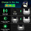 Intelligente Solar-LED für den Außenbereich, wasserdicht, nach oben und unten leuchtende Beleuchtung, Gartendekoration, Solarleuchten, Treppen, Zaun, Sonnenlicht-Lampe