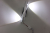 Eckige, quadratische 2-W-Fußlampe, Einbau-Bewegungsmelder, LED-Stufen- und Treppenlichter, seitliches Treppenhauslicht, weiß, Luxholic, modernes Innenhaus