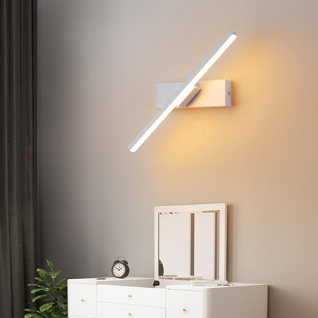 Moderne LED-Wandlampen, 330 drehbar, Schlafzimmer, Nachttisch, 6 W, AC85V-265V, Wandleuchte, schwarze Lampe, Gang, Innendekoration, Beleuchtung