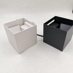 Industrieller Stil, AC85–265 V, wasserdicht, IP65, verstellbarer Strahl, Aluminium, für den Außenbereich, LED-Würfel, wasserdichte Wandleuchte