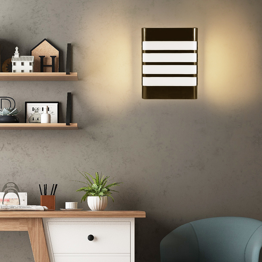 Moderne minimalistische rechteckige LED-Wandleuchten im nordischen Stil Innenwandleuchten Wohnzimmerleuchten AC85-265V Einfache Beleuchtung