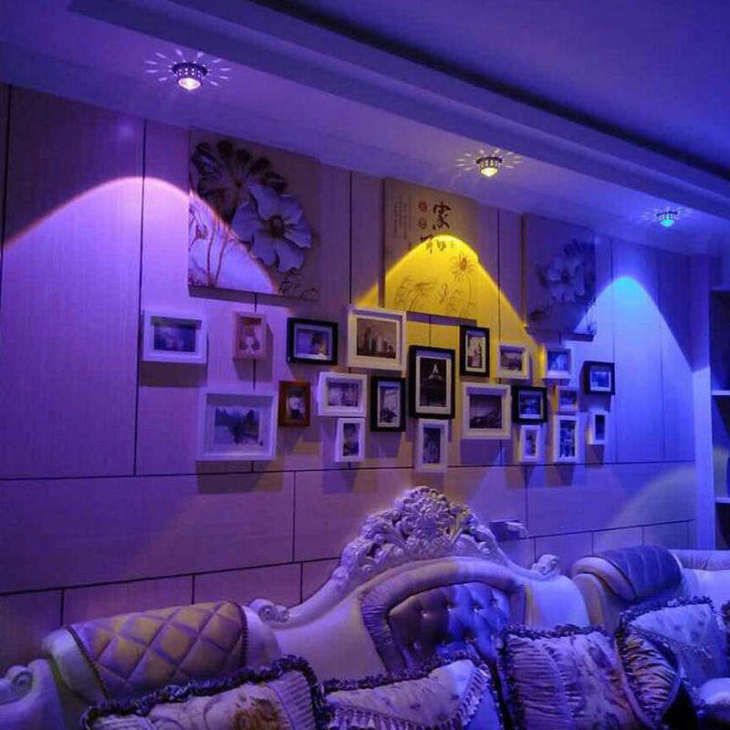 Bull's Eye Lantaarn Crystal Spotlight Down Light TV Wandleuchte Sky Down Light Gat Licht Persönliche kreative LED-Farben-Hintergrundbeleuchtung