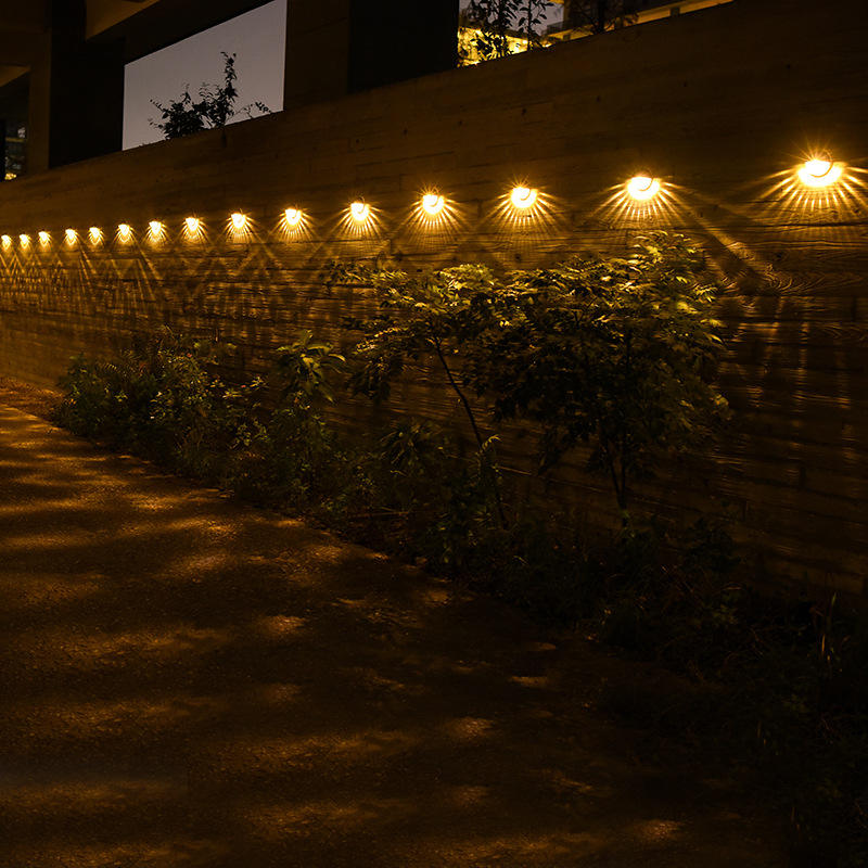 LED Solar Lichter Außen Licht Control Sensor Garten Dekoration Solar Zaun Wand Lampe Halbkreis Energie Wasserdichte Straßenlaternen