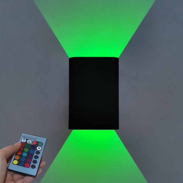 RGB 5W LED Wandleuchte Effekt Wandleuchte mit Fernbedienung Bunte Wandlampe Innen