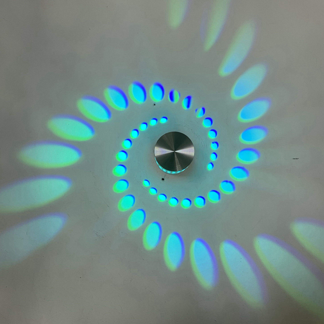 LED-Spiralloch-Wandleuchte, 16-Farben-Wandleuchte, Fernbedienung, Wandleuchte, geeignet für Halle, KTV, Bar, Heimdekoration, Kunst-Wandleuchte