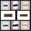 LED-Wandleuchte, wasserdicht, IP65, Aluminium, Garten-Wandleuchte, Gold, Schwarz, weißes Licht, Innen- und Außenwandleuchte