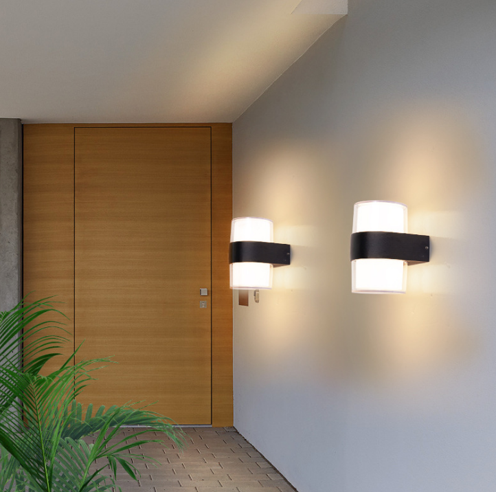 IP65 LED-Wandleuchte für den Außenbereich, wasserdicht, Gartenbeleuchtung, Aluminium, AC86-265, für Innenräume, Schlafzimmer, Wohnzimmer, Treppen, Gang, Wandleuchte