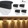 Warmweiß + RGB-LED-Solarlampe, Weg, Treppe, Gartenleuchten im Freien, Solarenergie, Balkon-Licht, Dekoration für Terrasse, Treppen, Zaun