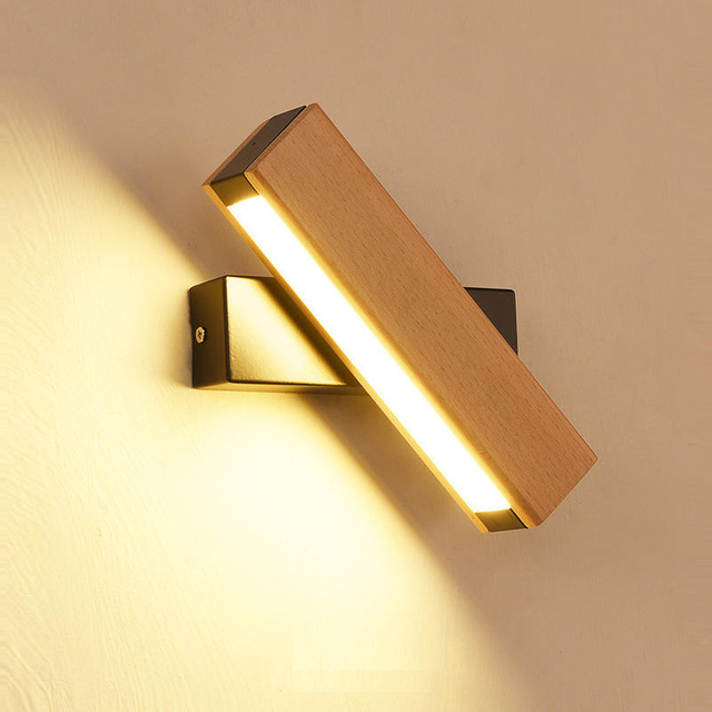 Braune Innenwandleuchte, drehbare Wandleuchte, LED-Innenleuchte, um 330 Grad drehbare Wandleuchte, LED-Innenleuchten, LED-Leuchten für den Innenbereich