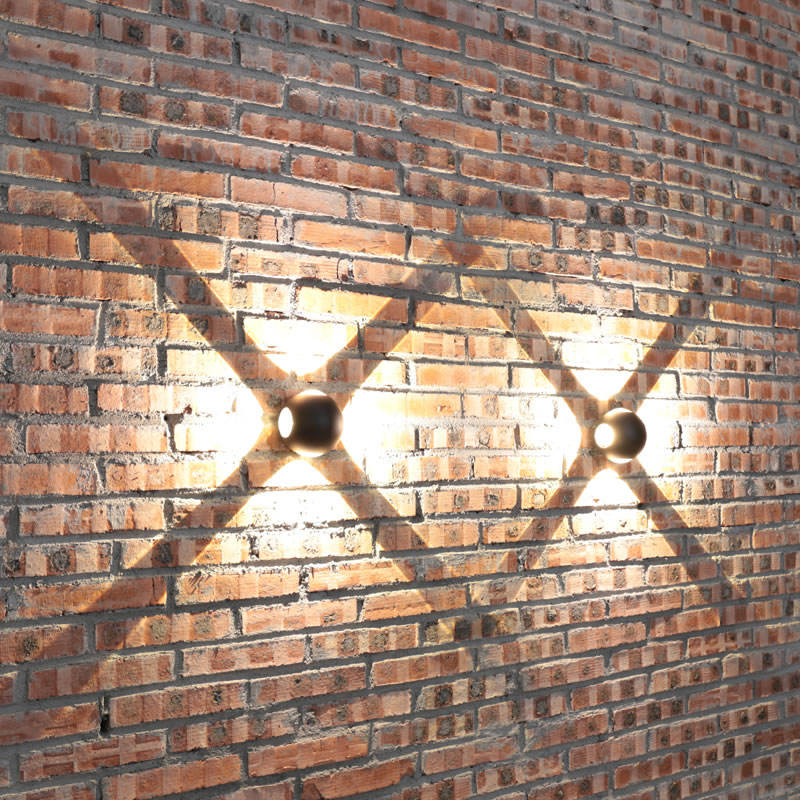 4W Kleine NEUE Ankunfts-Kugelleuchten für den Außenbereich, mehrfarbige Lichter, Außenwandleuchten, Leuchte, LED-Wandleuchte, LED-Wandleuchten
